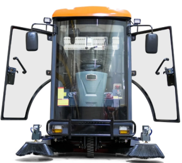 Preview: Kehrmaschine mit Kabine Graefer KM180-PRO inkl. Hochdruckreiniger
