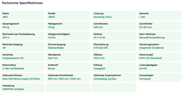 Kompakter Rankenmäher für Vielseitiges Gelände